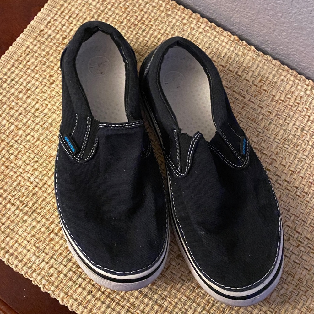 CROCS Black Slip-On Loafers